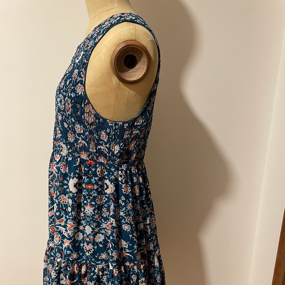 Vera Wang Dress Floral Princess Large Teal - Picture 4 of 13